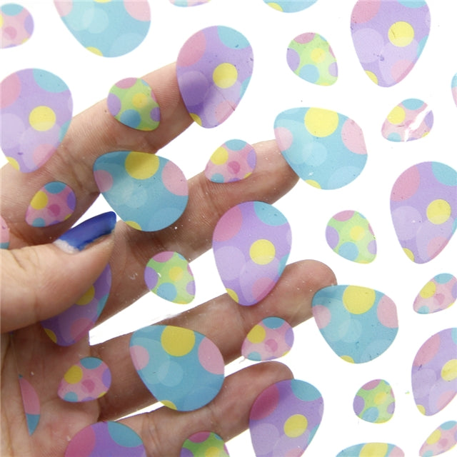 Easter Eggs Printed See Through Vinyl ,Clear, Transparent Vinyl Sheet