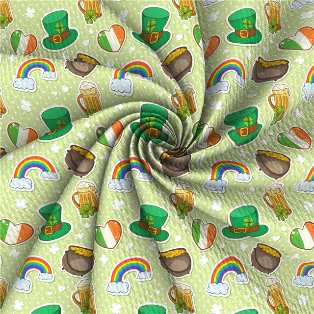 St Patrick’s Day Leprechaun Textured Liverpool/ Bullet Fabric with a textured feel