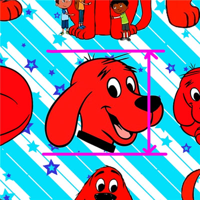 Clifford The Big Red Dog Movie Textured Liverpool/ Bullet Fabric with a textured feel
