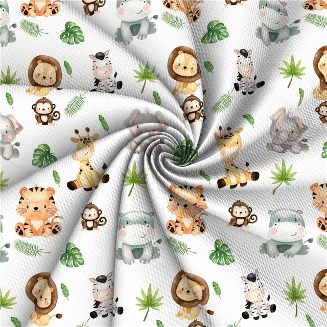 Baby Zoo Animal Farm Baby Animals Bullet Textured Liverpool Fabric