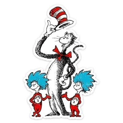 Dr Seuss Cat in The Hat Resin 5 piece set