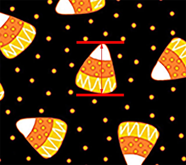 Halloween Candy Corn Litchi Printed Faux Leather Sheet Litchi has a pebble like feel with bright colors