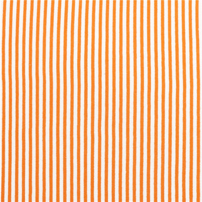 Orange and White Stripes Glitter Double Sided Pattern Faux Leather Sheet