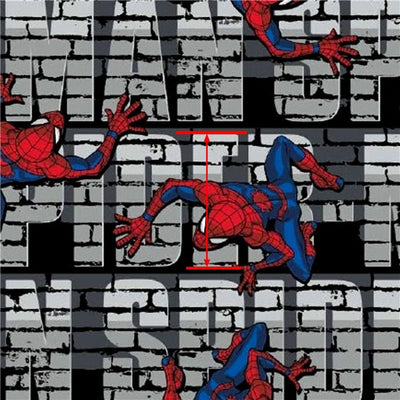 Spider-Man Litchi Printed Faux Leather Sheet Litchi has a pebble like feel with bright colors